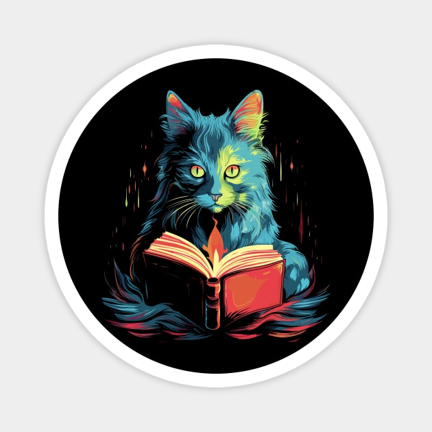 Turkish Angora Reads Book Magnet by JH Mart